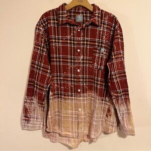 Dip Dyed Bleached Flannel